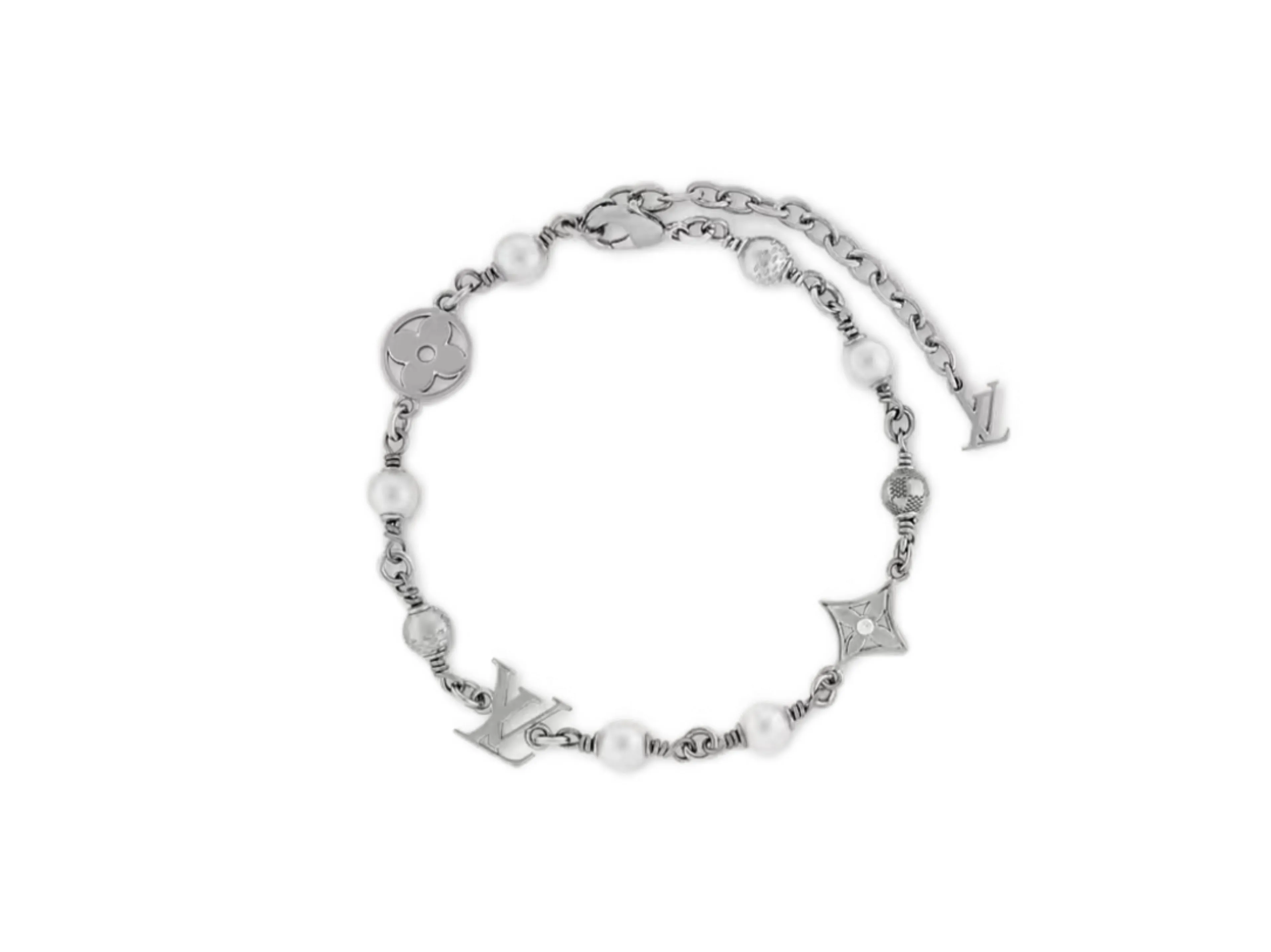 LV Pearls Monogram Chain Bracelet D10517647