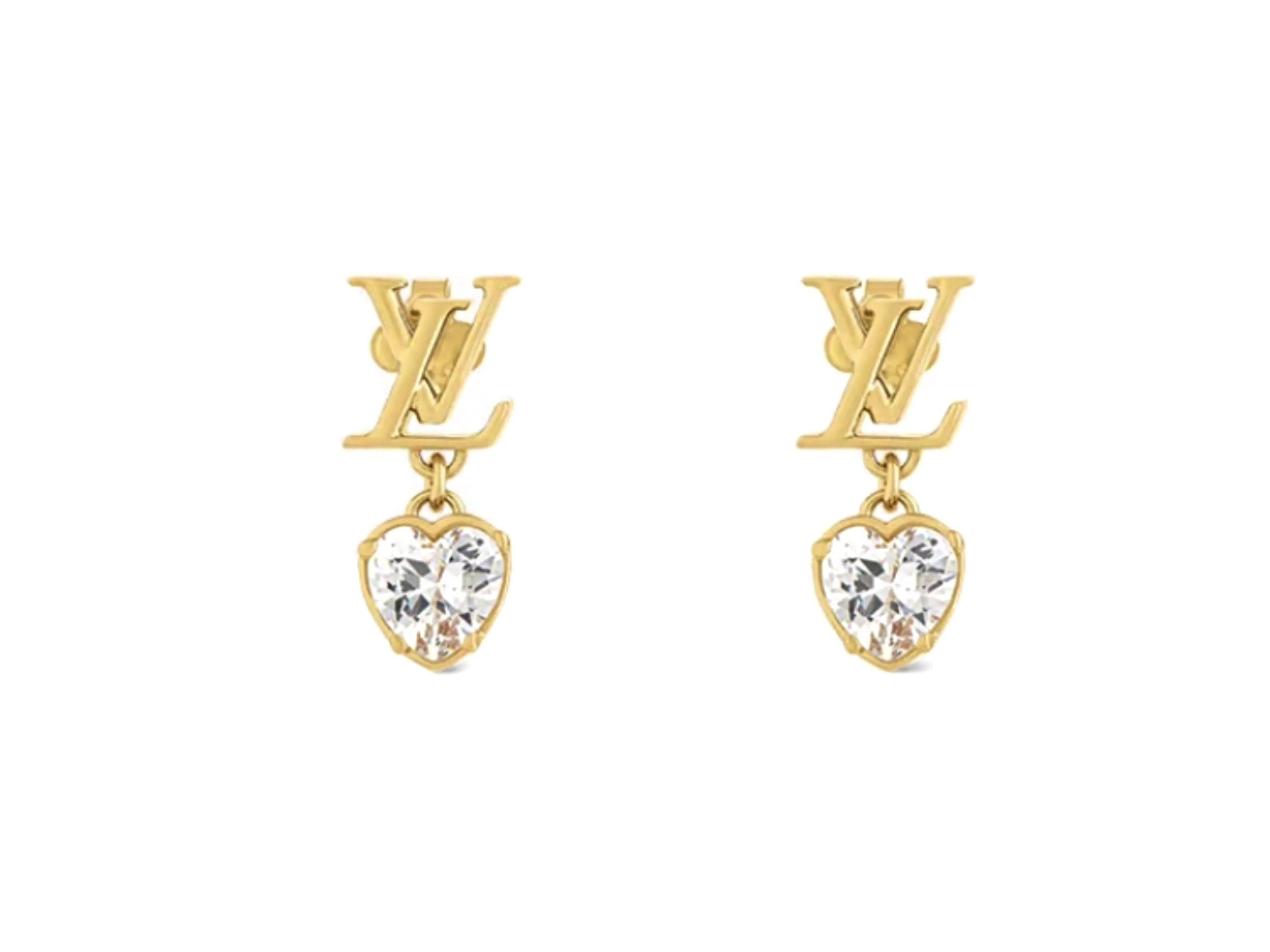 Flowergram Heart Crystal Drop Earrings D13517658