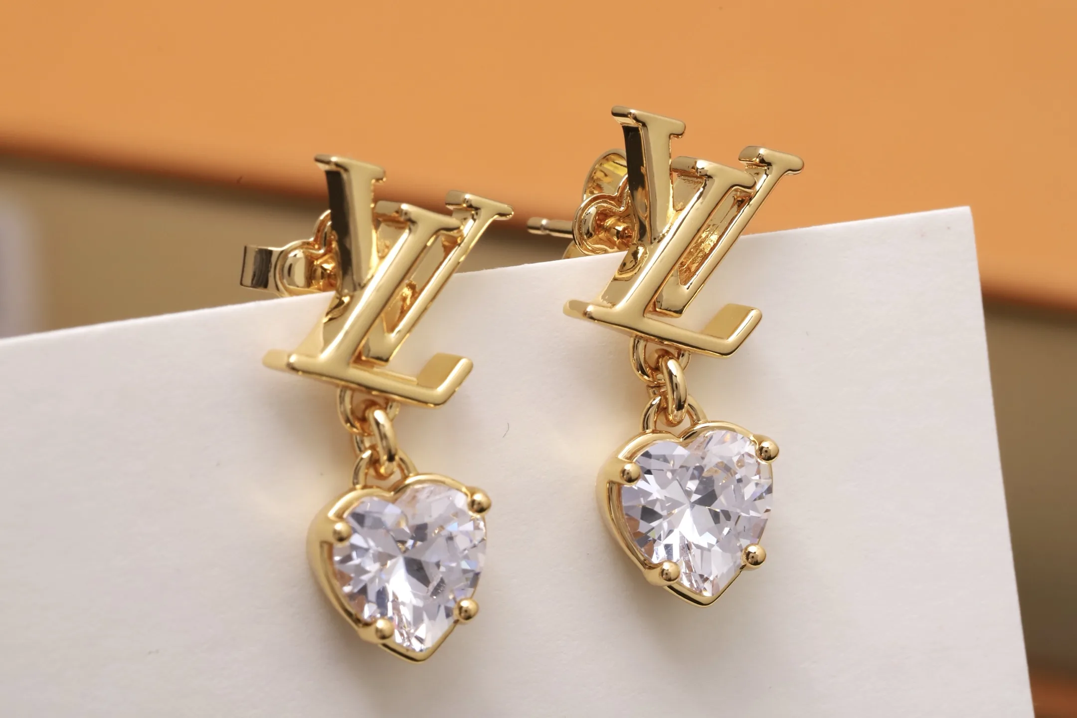 Flowergram Heart Crystal Drop Earrings D13517658 — view 5