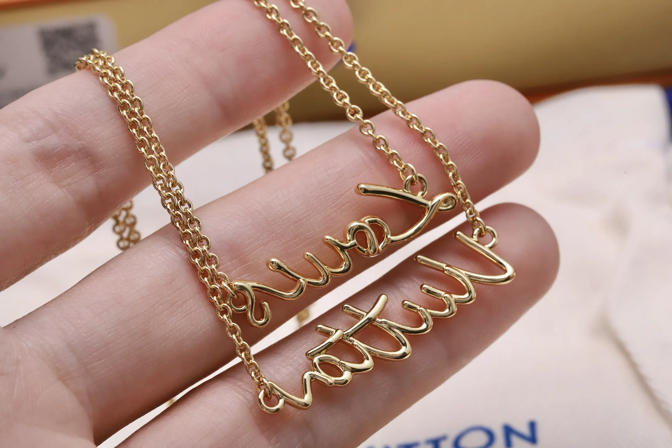 Signature Script Double-Layer Necklace D14517226 — view 5