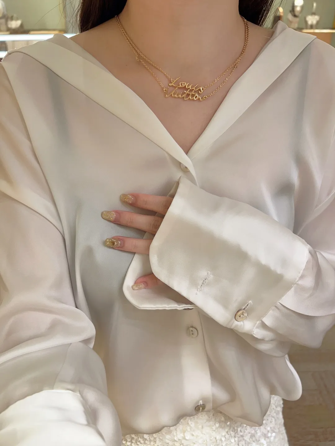 Signature Script Double-Layer Necklace D14517226 — view 9