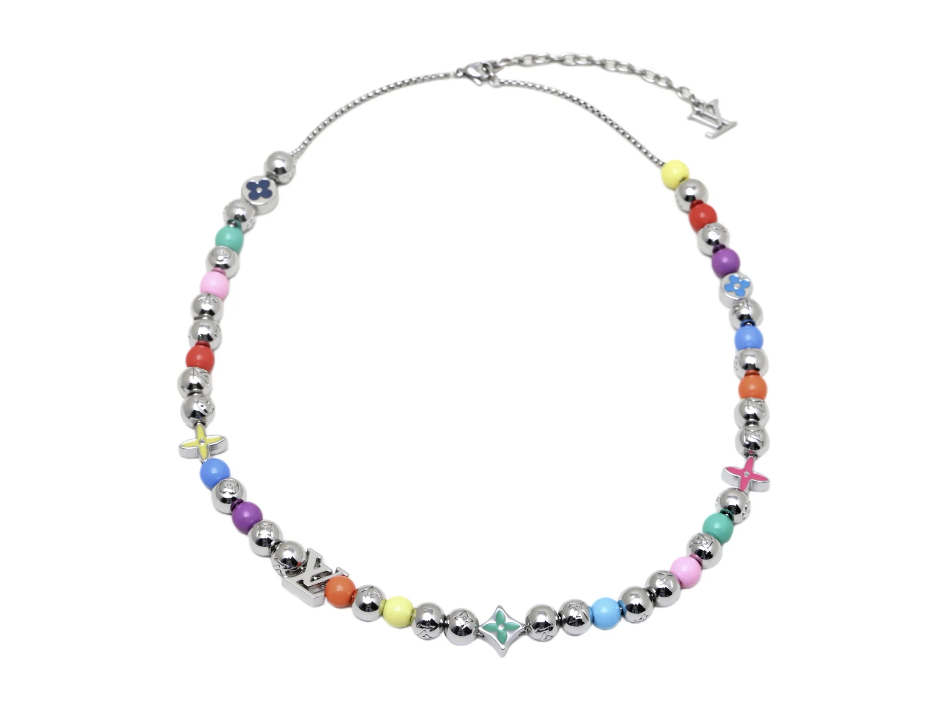 Candy Beaded Logo Necklace D15517444