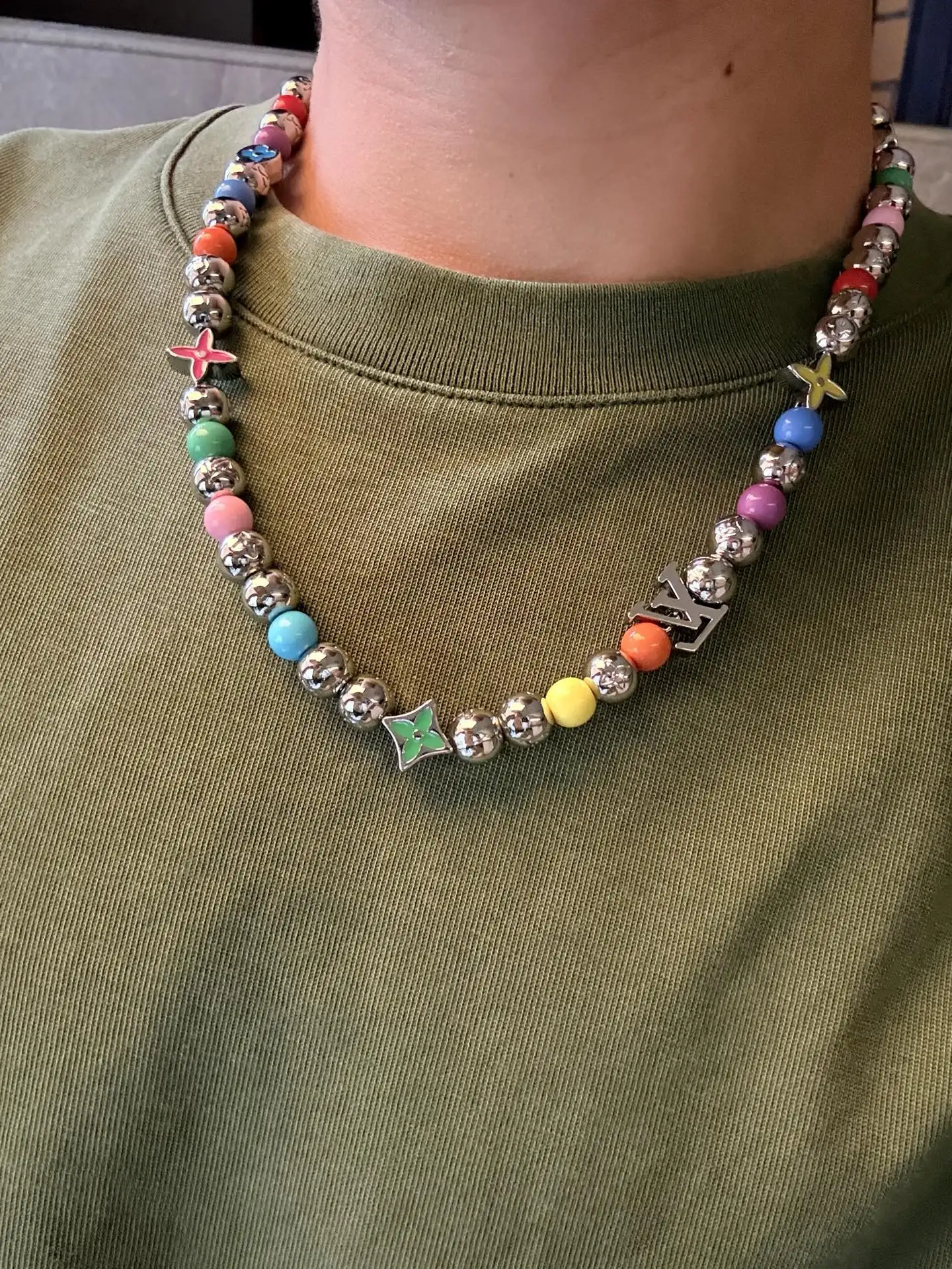 Candy Beaded Logo Necklace D15517444 — view 7