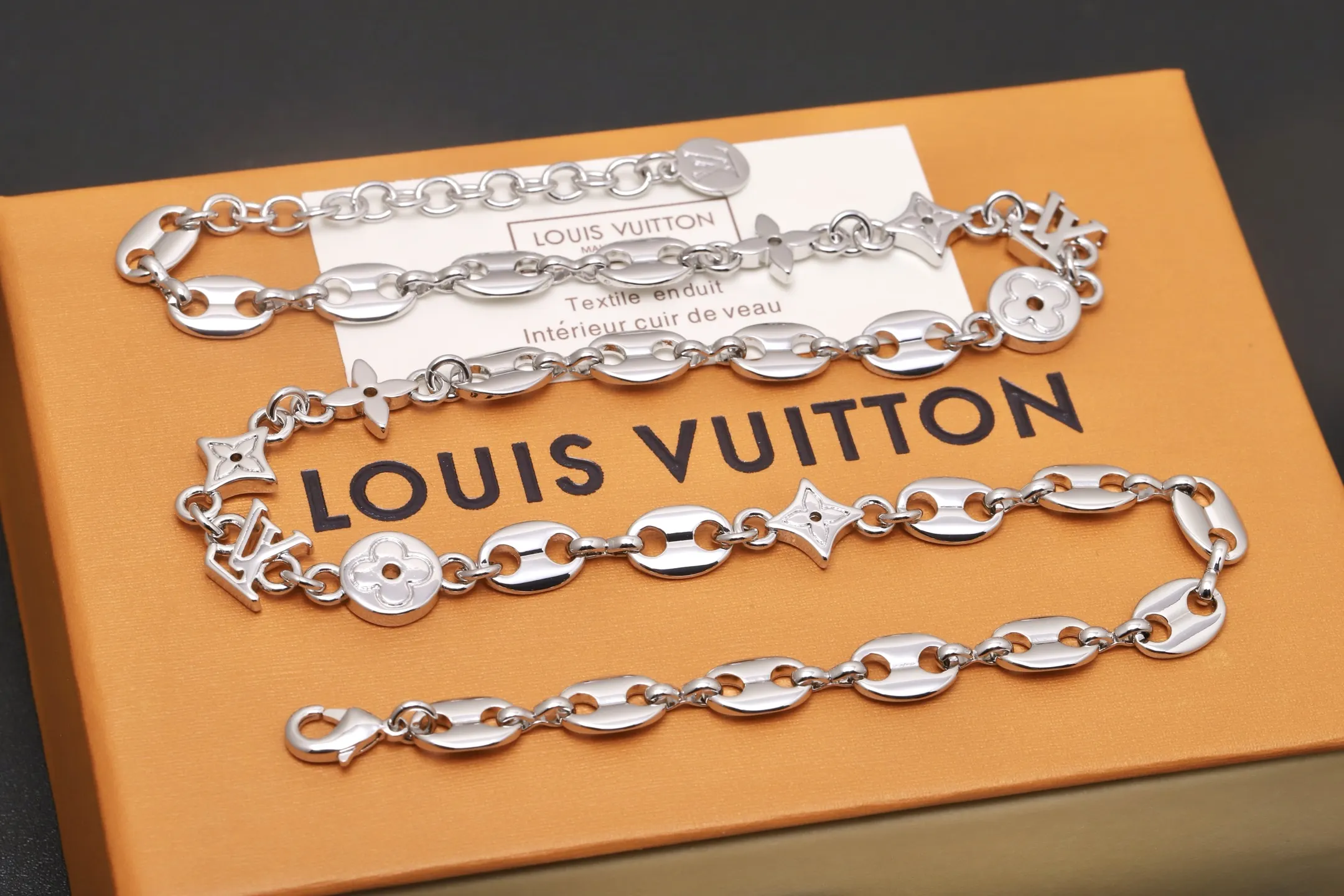 Sailor Monogram Flower Chain Necklace D16017475 — view 3