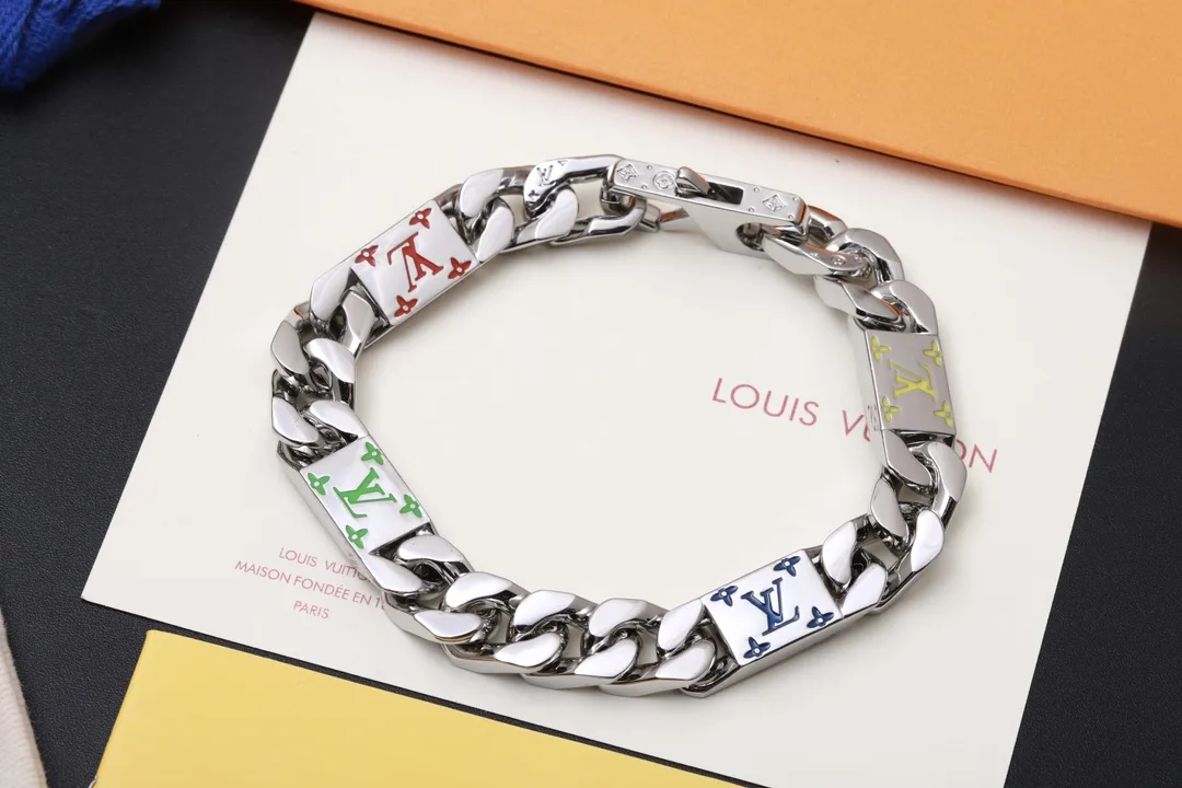 Mosaic Monogram Enamel Chain Bracelet D12017450 — view 6