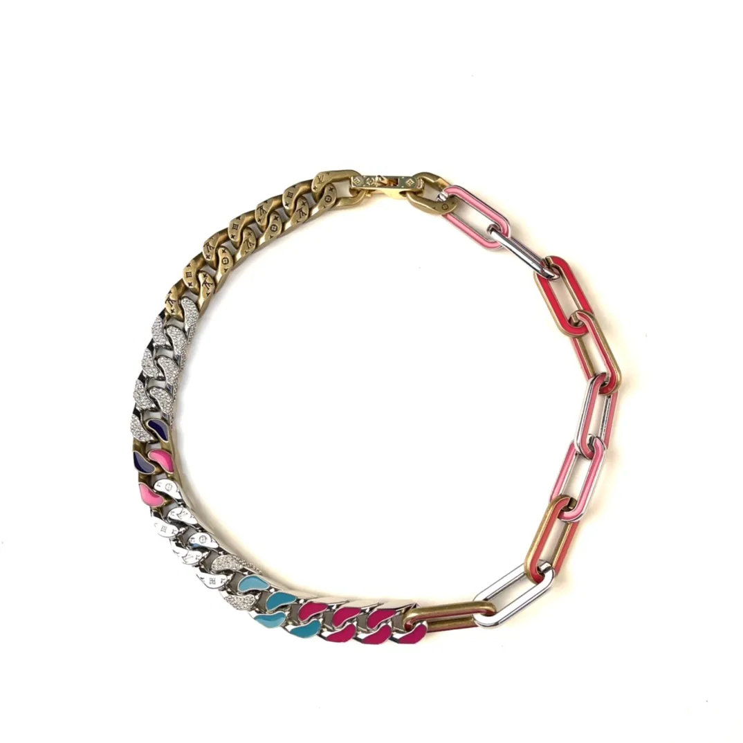 Mixed Chains Monogram Necklace D22017458