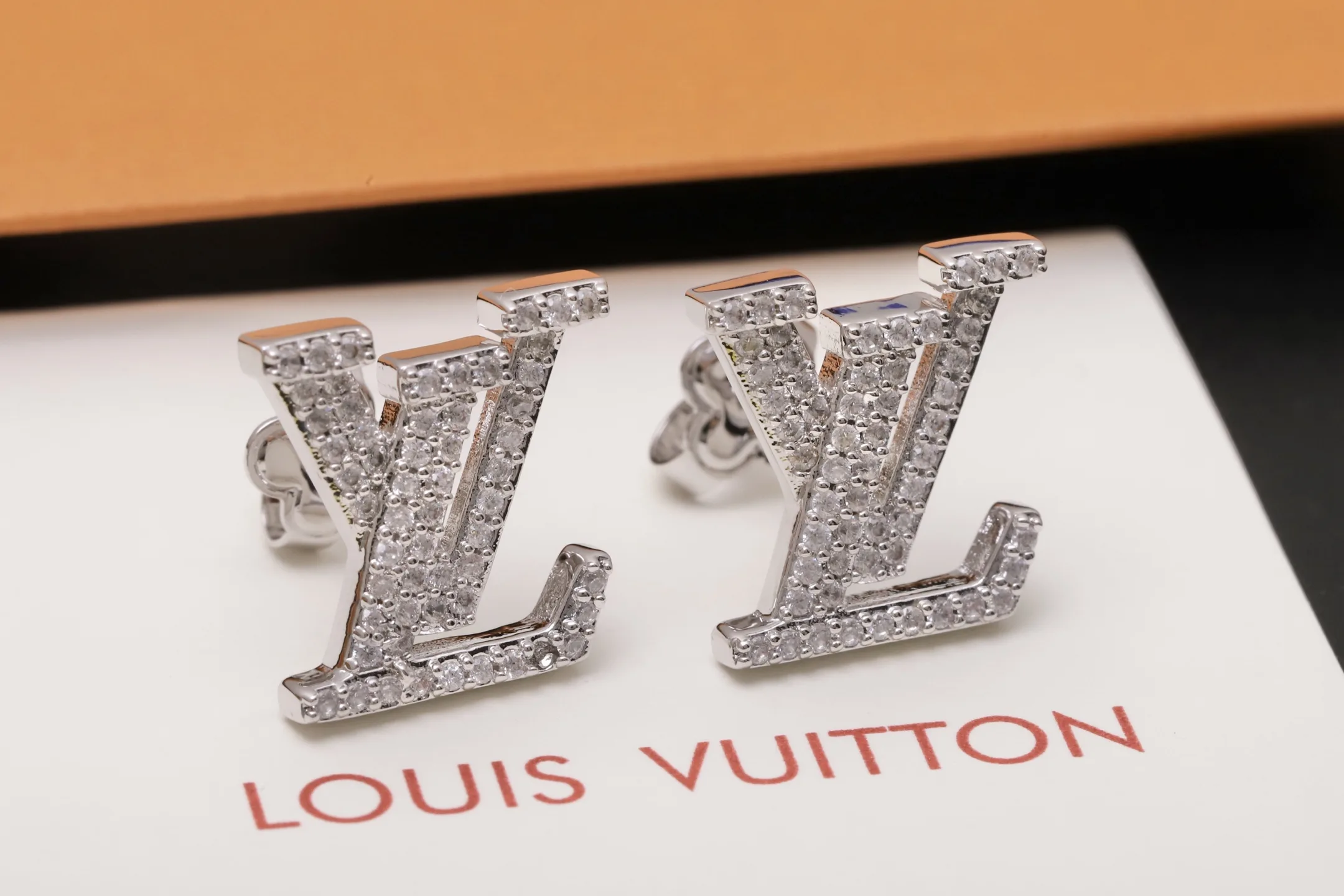 Crystal-Embellished Logo Stud Earrings D11517639 — view 4