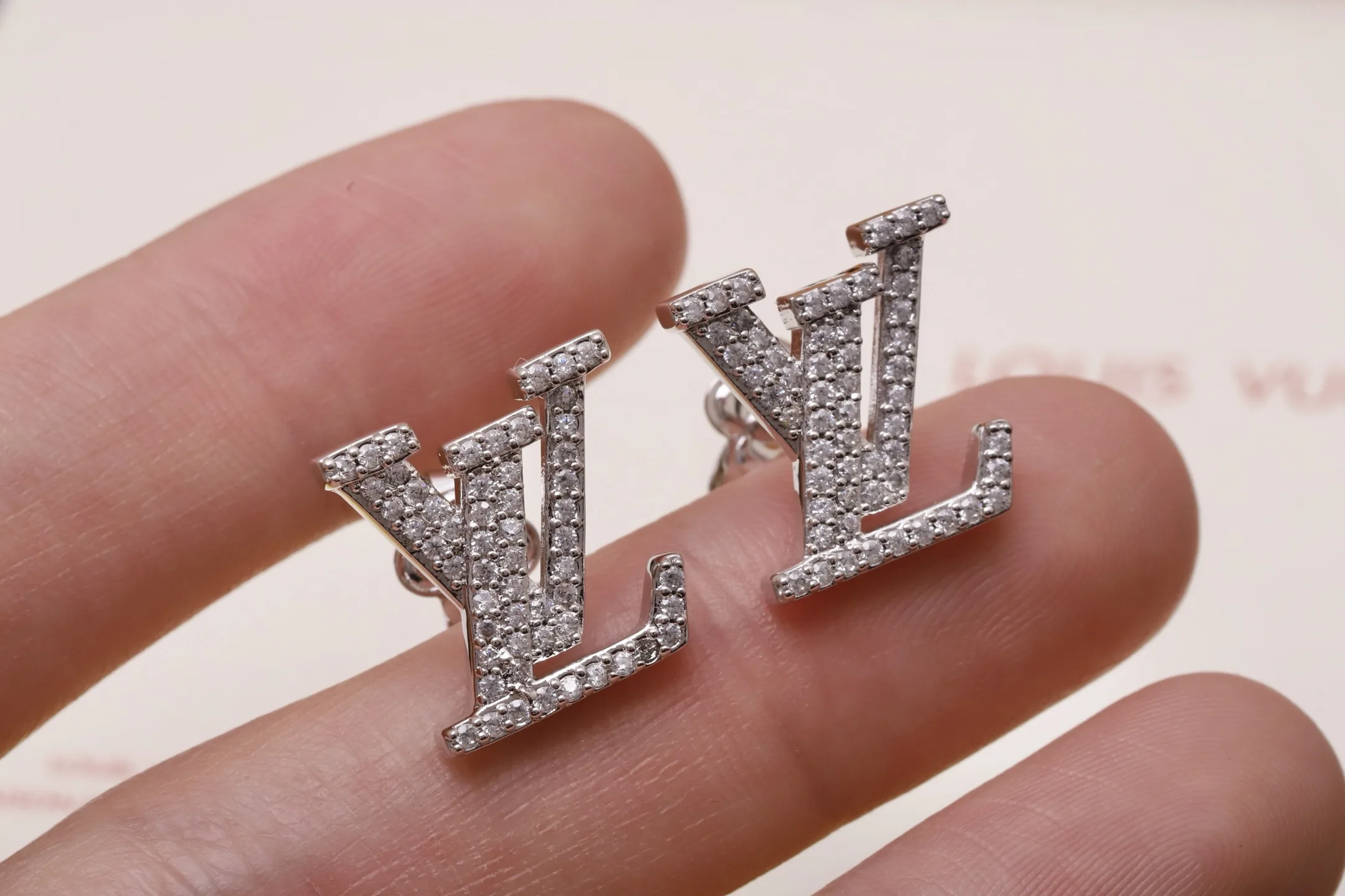 Crystal-Embellished Logo Stud Earrings D11517639 — view 6