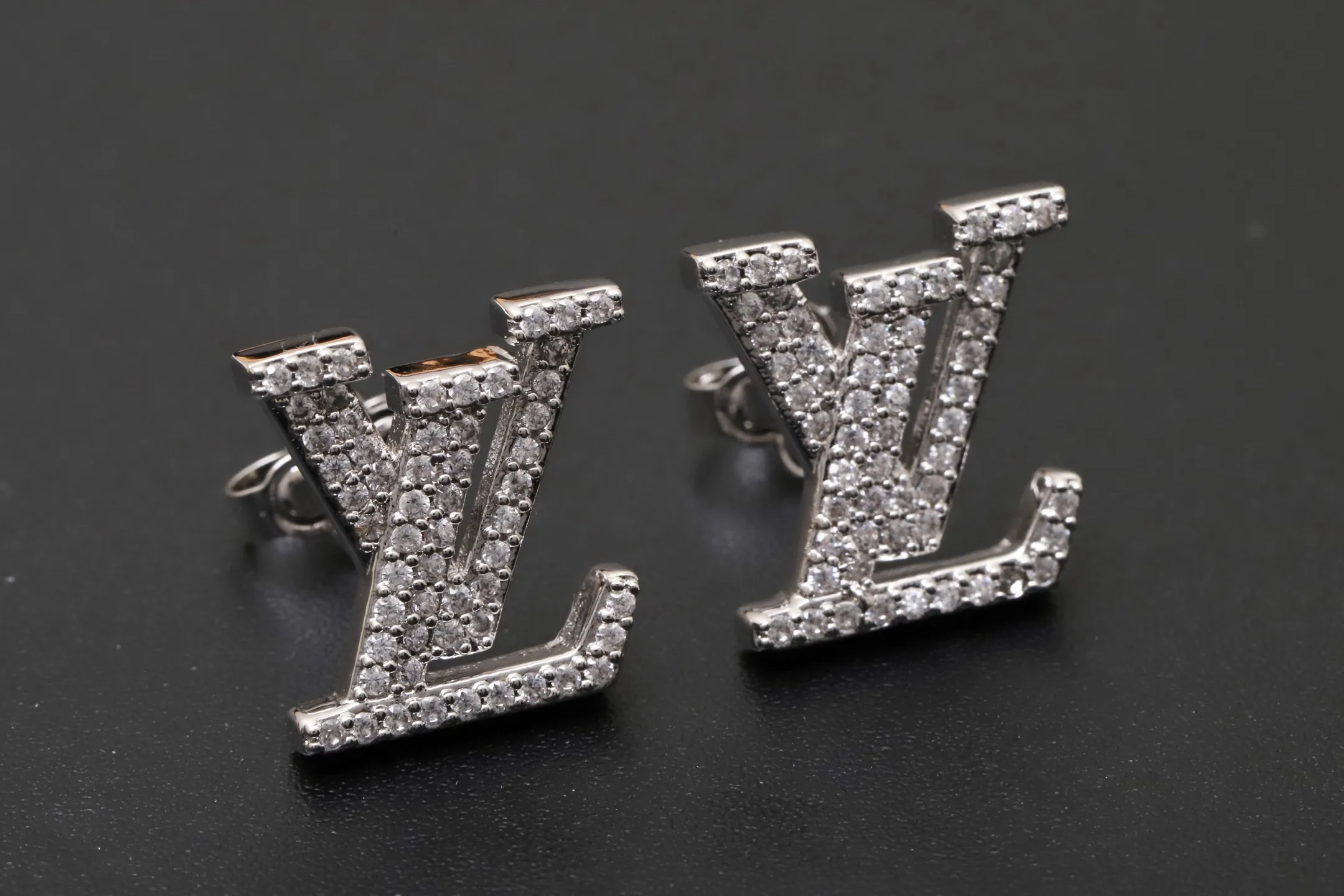 Crystal-Embellished Logo Stud Earrings D11517639 — view 7
