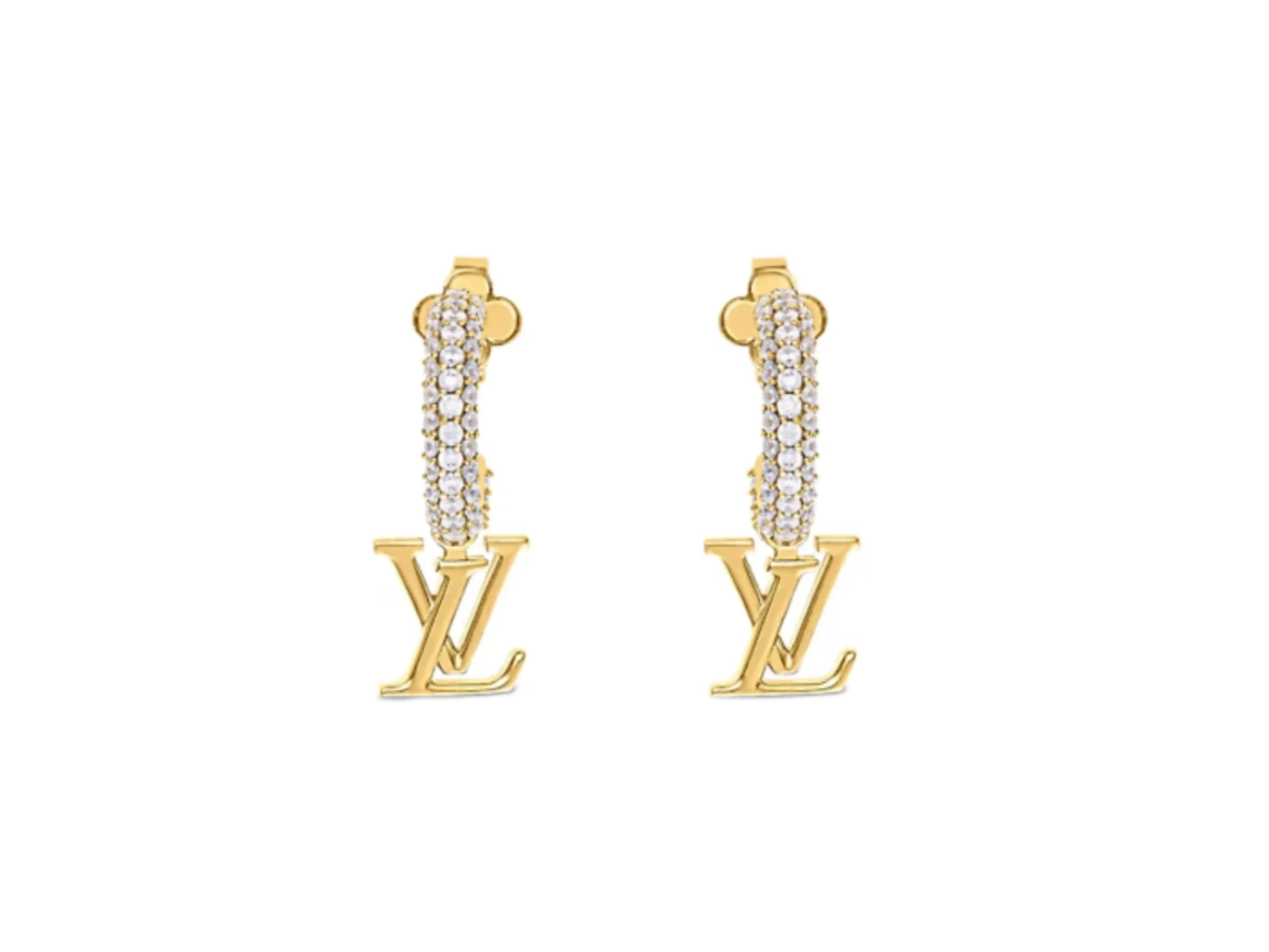 LV Iconic Crystal-Embellished Hoop Earrings D14017670