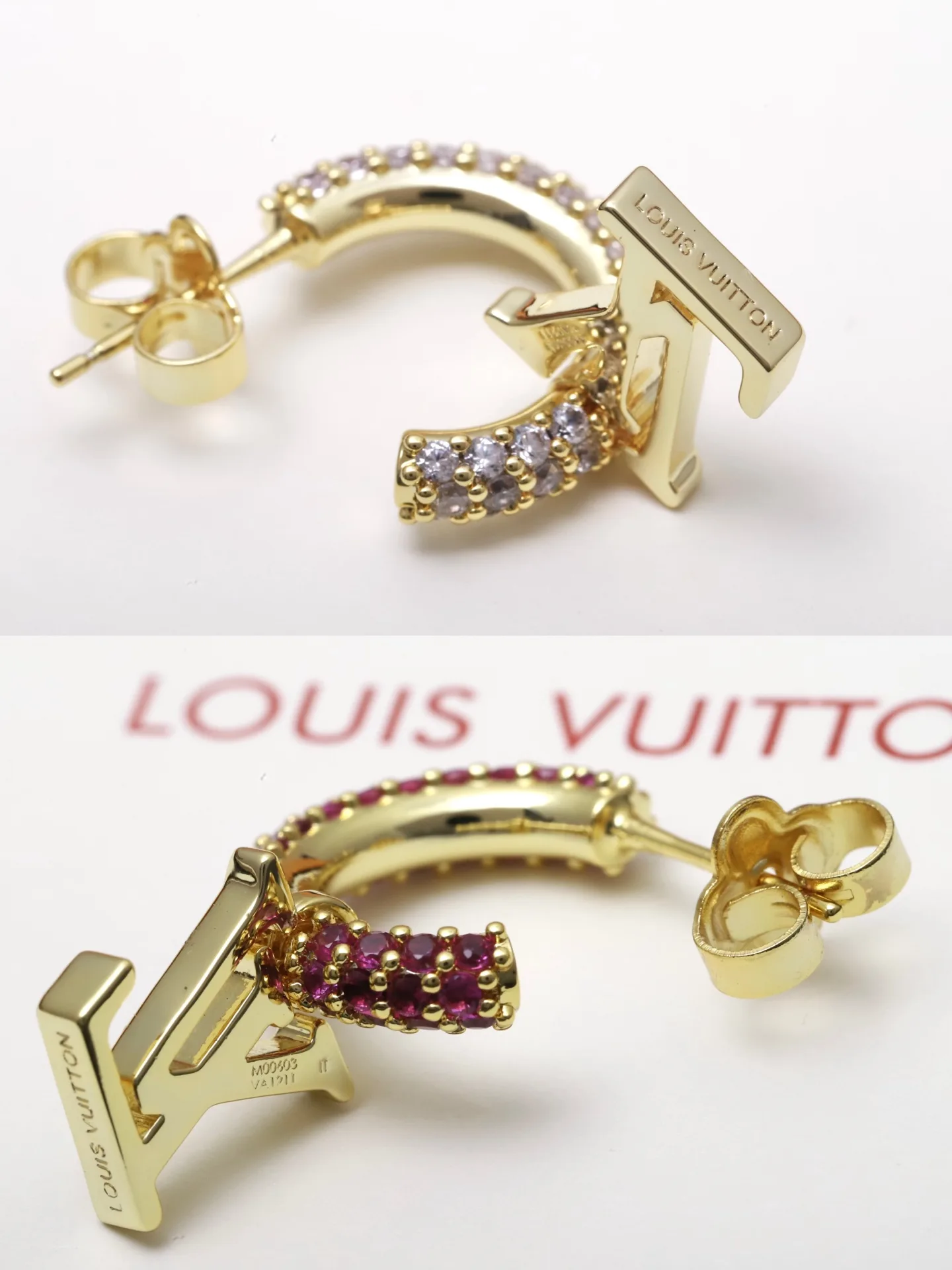 LV Iconic Crystal-Embellished Hoop Earrings D14017670 — view 6