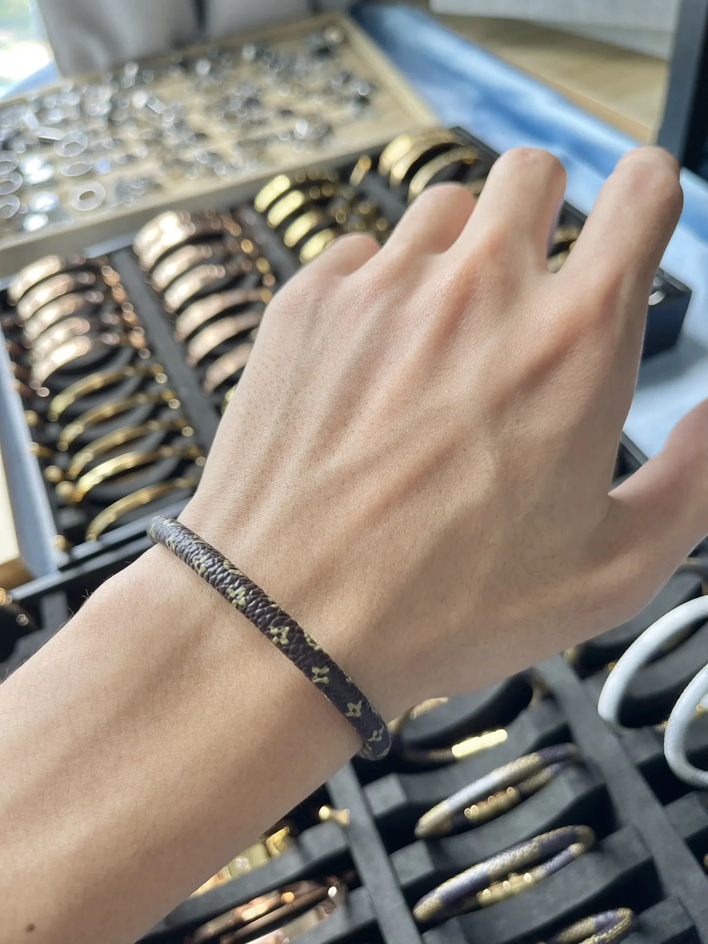Monogram Canvas Magnetic Cord Bracelet D10016558 — view 8