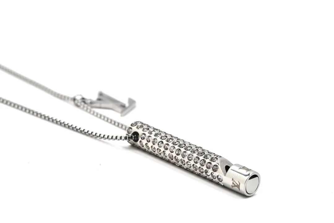 Crystal-Embellished Whistle Pendant Necklace D12517230 — view 2