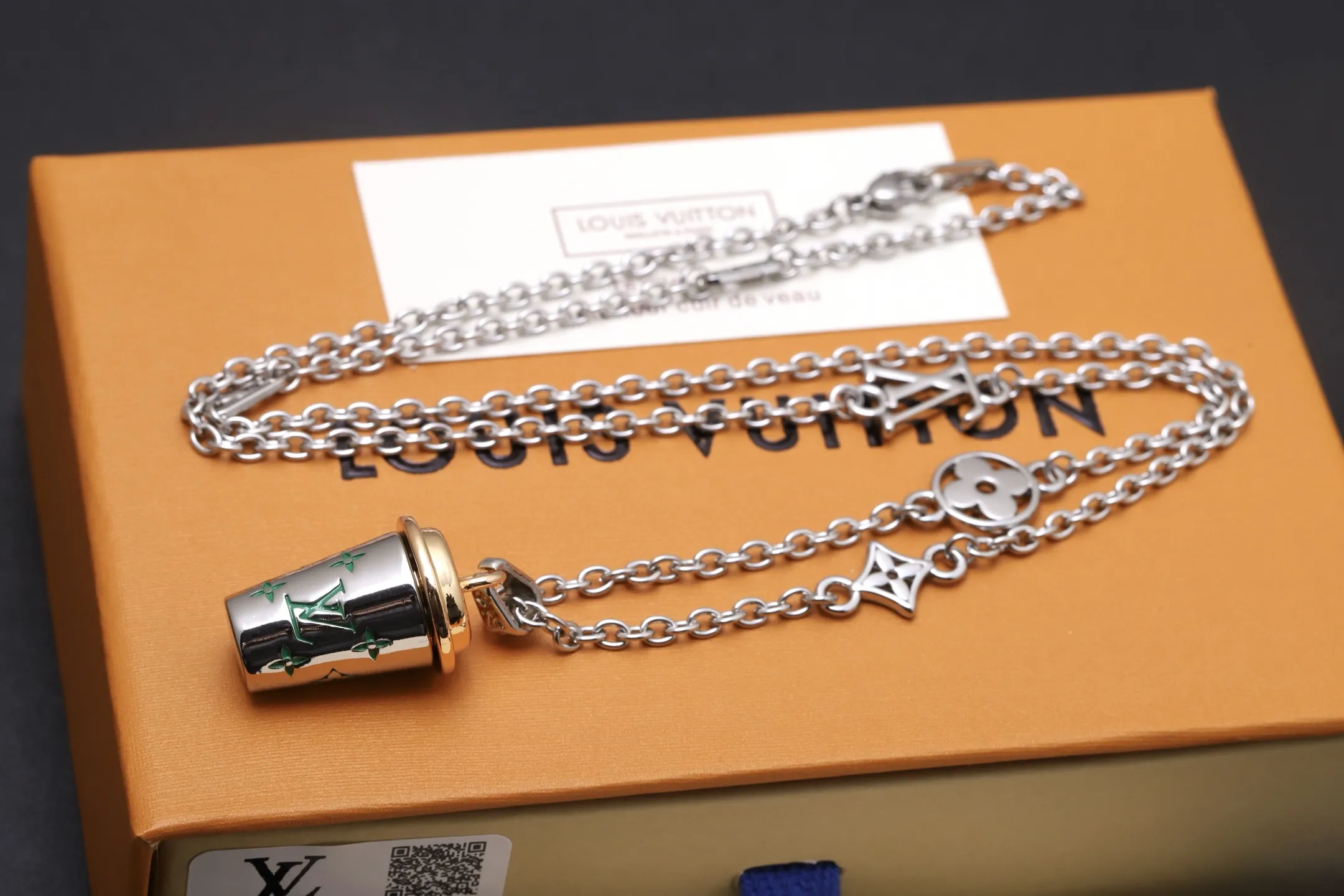 Coffee Cup Pendant Necklace (Titanium Steel) D10517390 — view 7