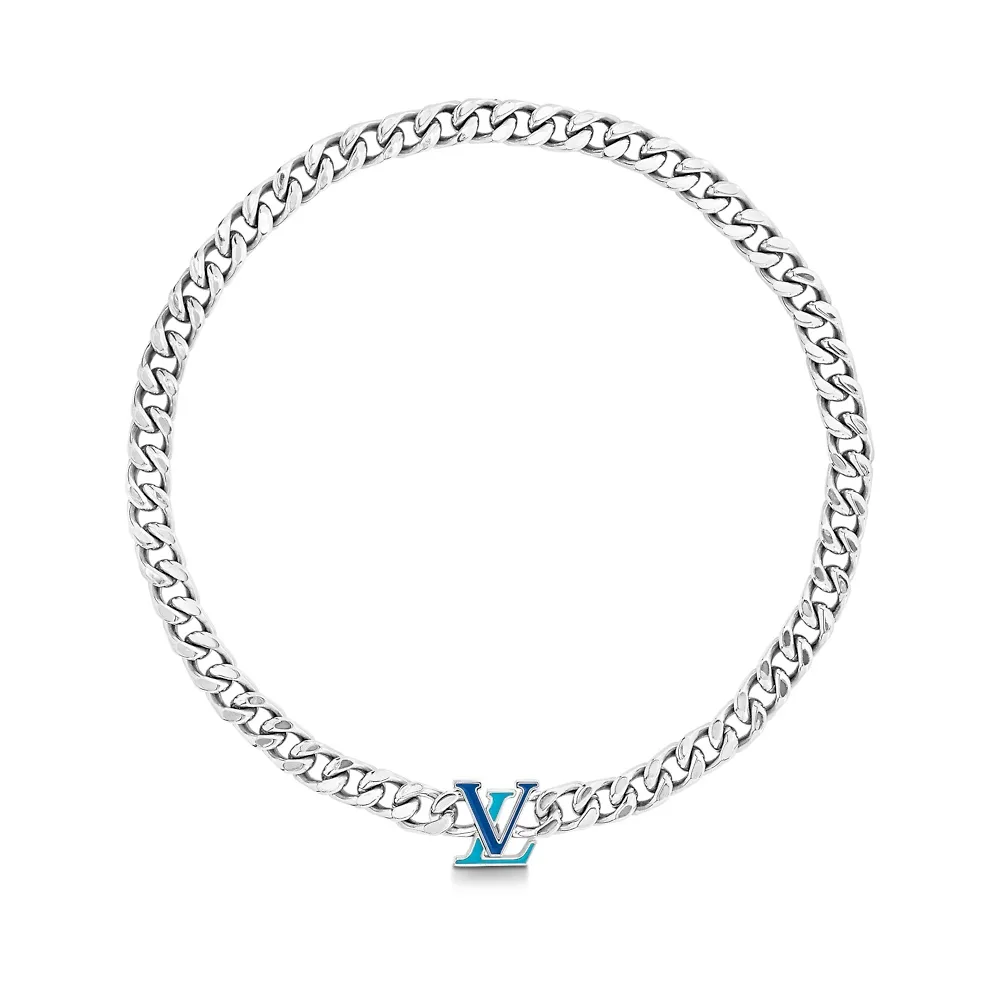 LV Chain Enamel Cuban Link Necklace D17016751