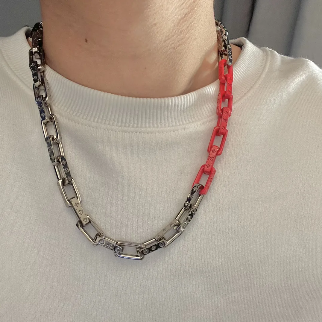 Monogram Engraved Chain Necklace (Titanium Steel) D15017357 — view 8