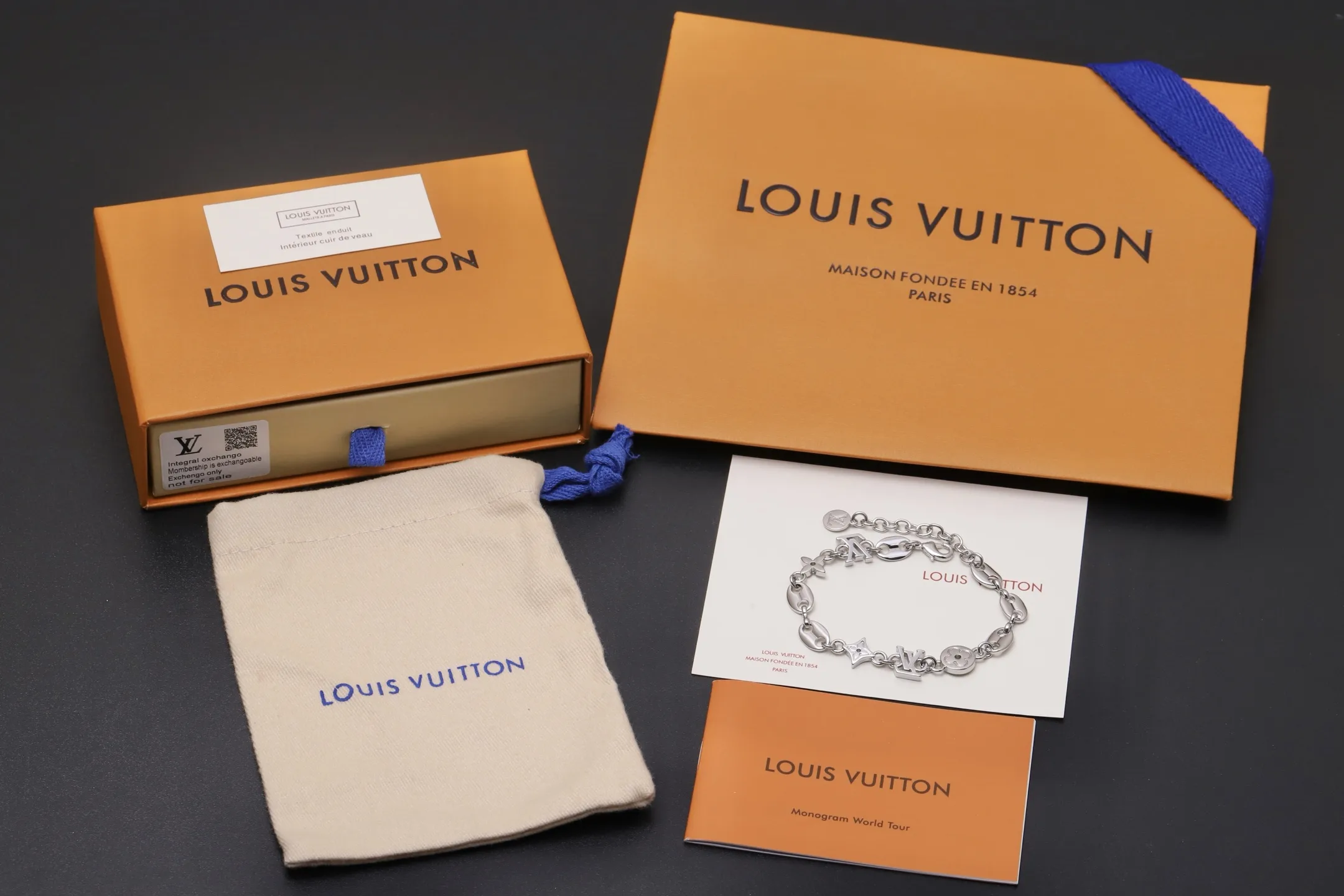 LV Sailor Monogram Charm Bracelet (Brass) D12517515 — view 2