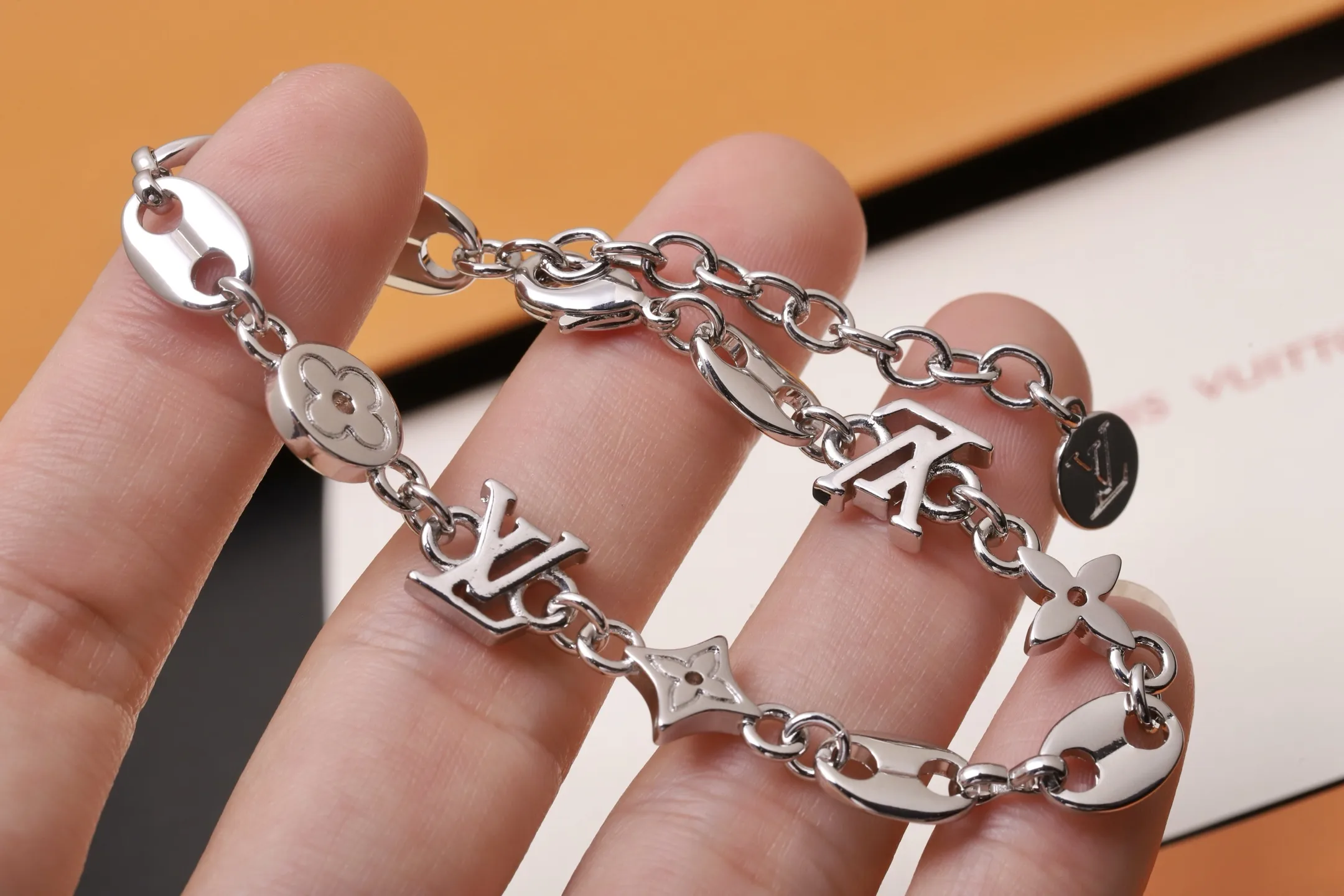 LV Sailor Monogram Charm Bracelet (Brass) D12517515 — view 6
