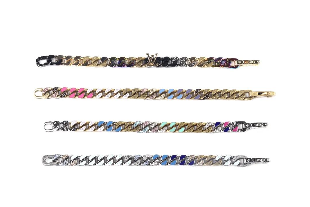 Monogram Cuban Chain Bracelet (Titanium Steel) D16017571