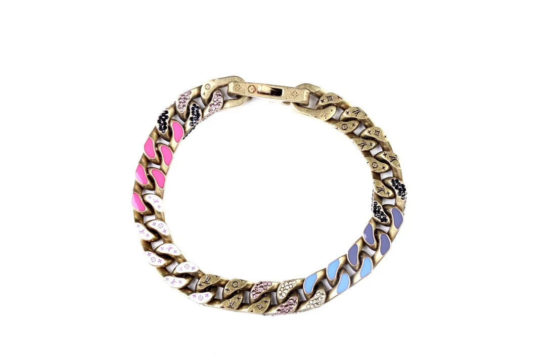 Monogram Cuban Chain Bracelet (Titanium Steel) D16017571 — view 4