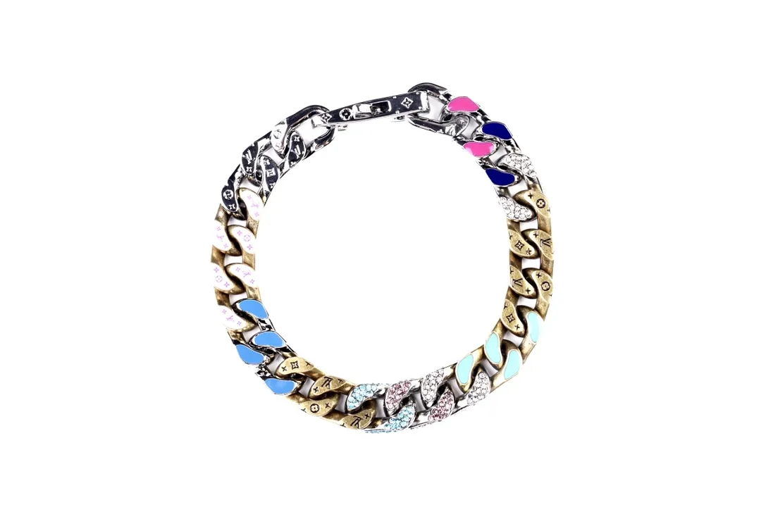 Monogram Cuban Chain Bracelet (Titanium Steel) D16017571 — view 5