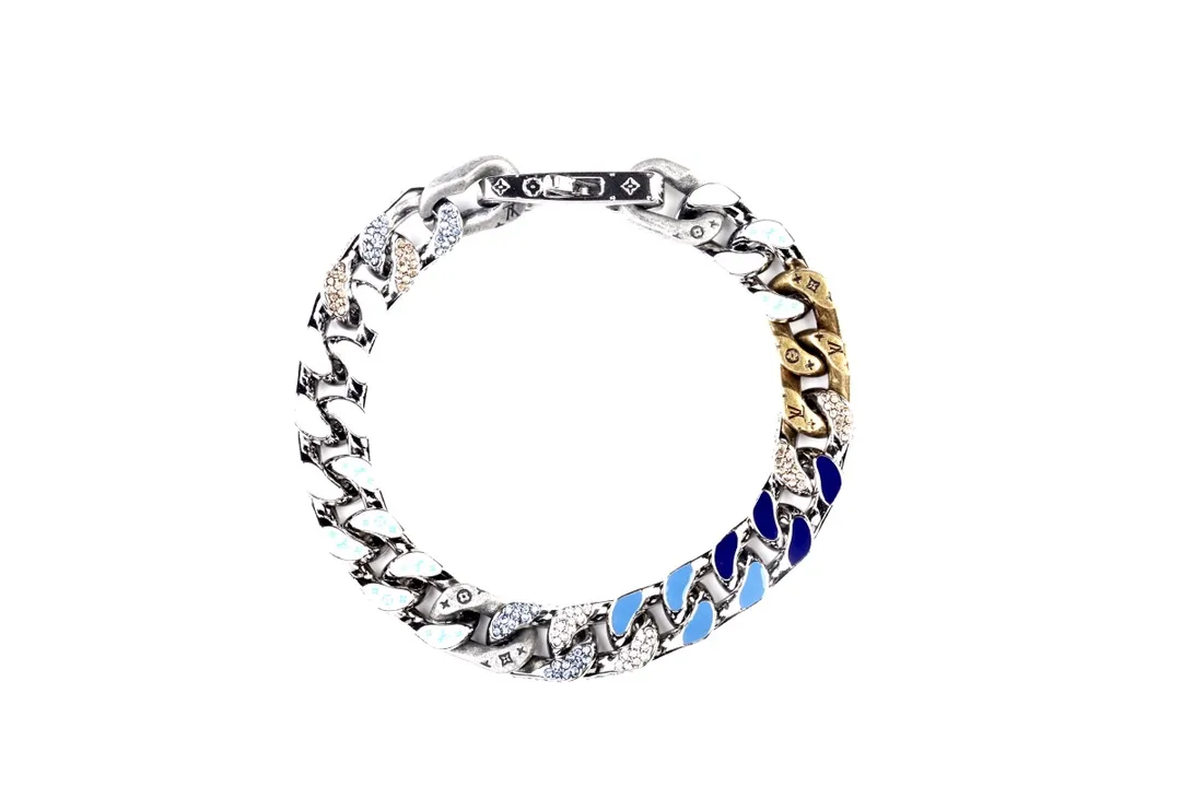 Monogram Cuban Chain Bracelet (Titanium Steel) D16017571 — view 6