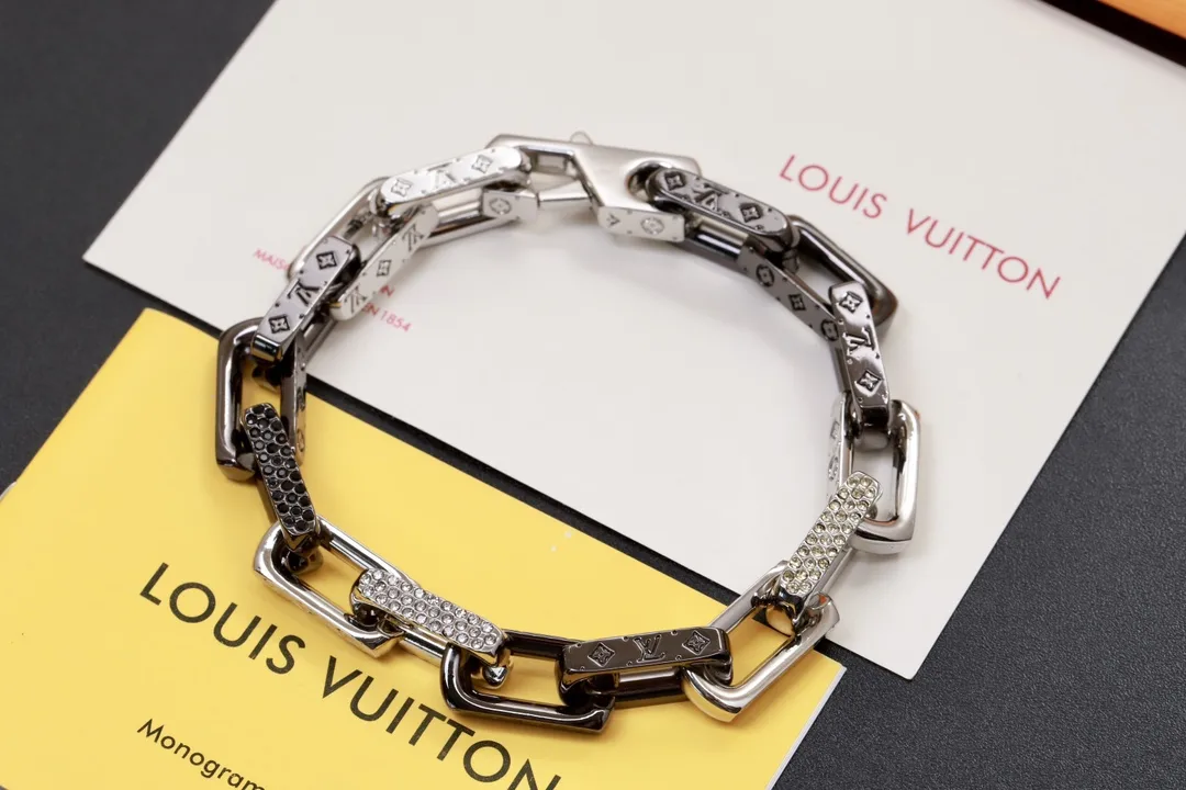 Monogram Chain Bracelet with Crystals D12017582 — view 3