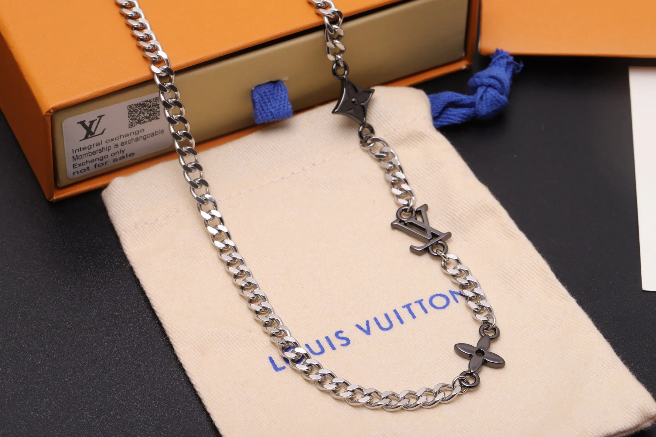 Monogram Row Chain Necklace D14517513 — view 3