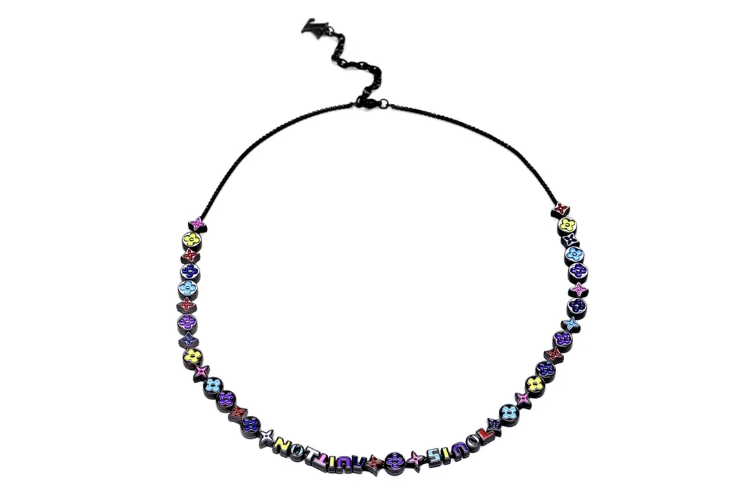 Monogram Party Enamel Bead Necklace D18016749