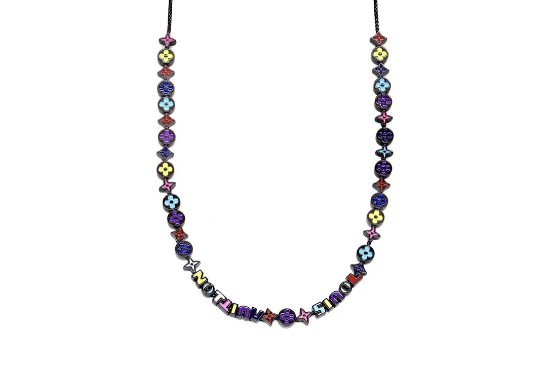 Monogram Party Enamel Bead Necklace D18016749 — view 2