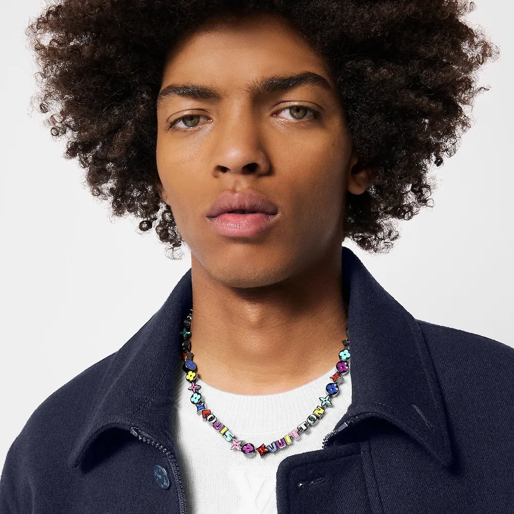 Monogram Party Enamel Bead Necklace D18016749 — view 9