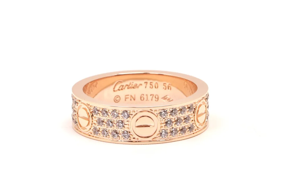 Love Pave Diamond Ring (Gold-Plated Brass) D17517073