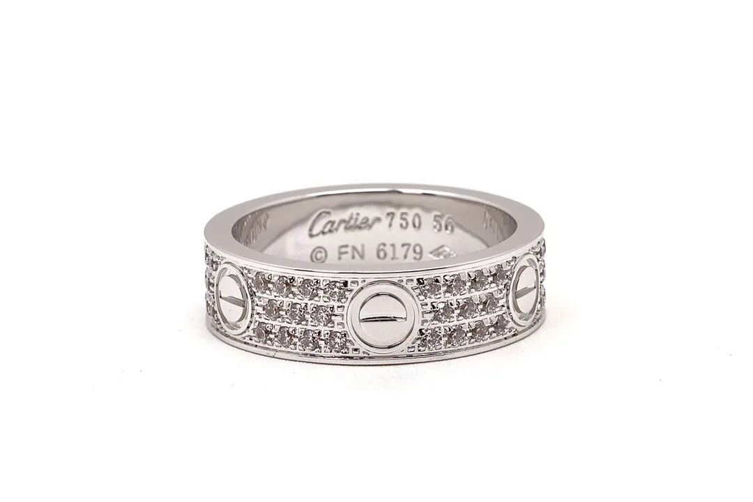 Love Pave Diamond Ring (Gold-Plated Brass) D17517073 — view 2
