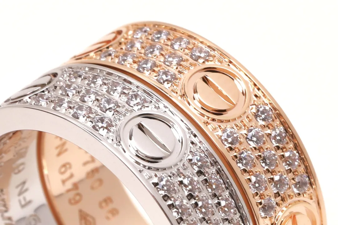 Love Pave Diamond Ring (Gold-Plated Brass) D17517073 — view 5
