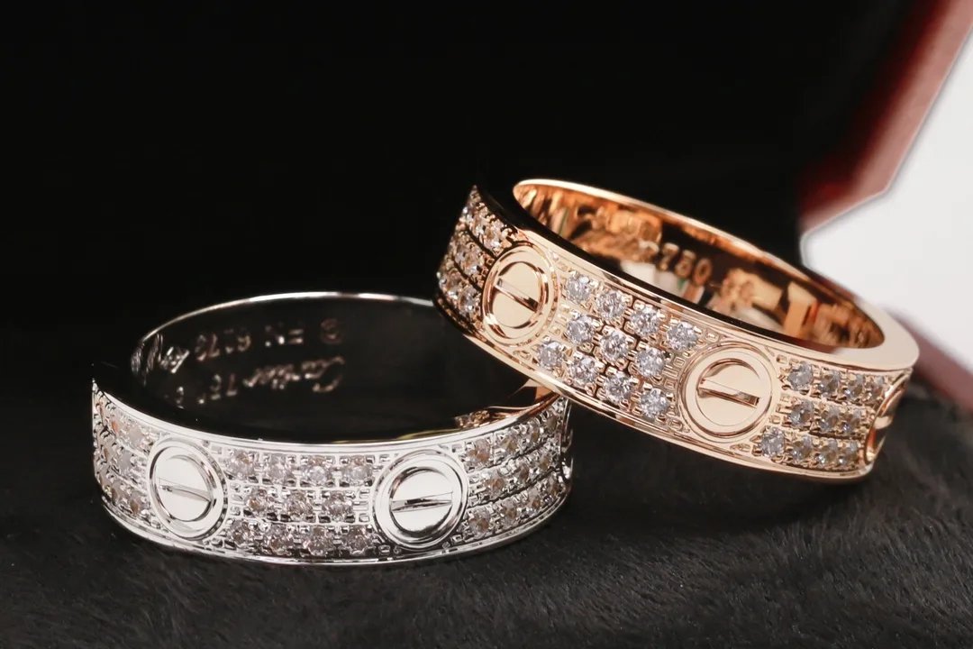 Love Pave Diamond Ring (Gold-Plated Brass) D17517073 — view 6