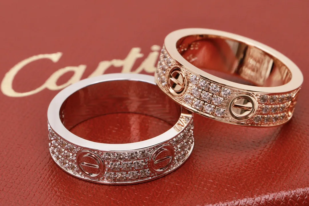 Love Pave Diamond Ring (Gold-Plated Brass) D17517073 — view 7