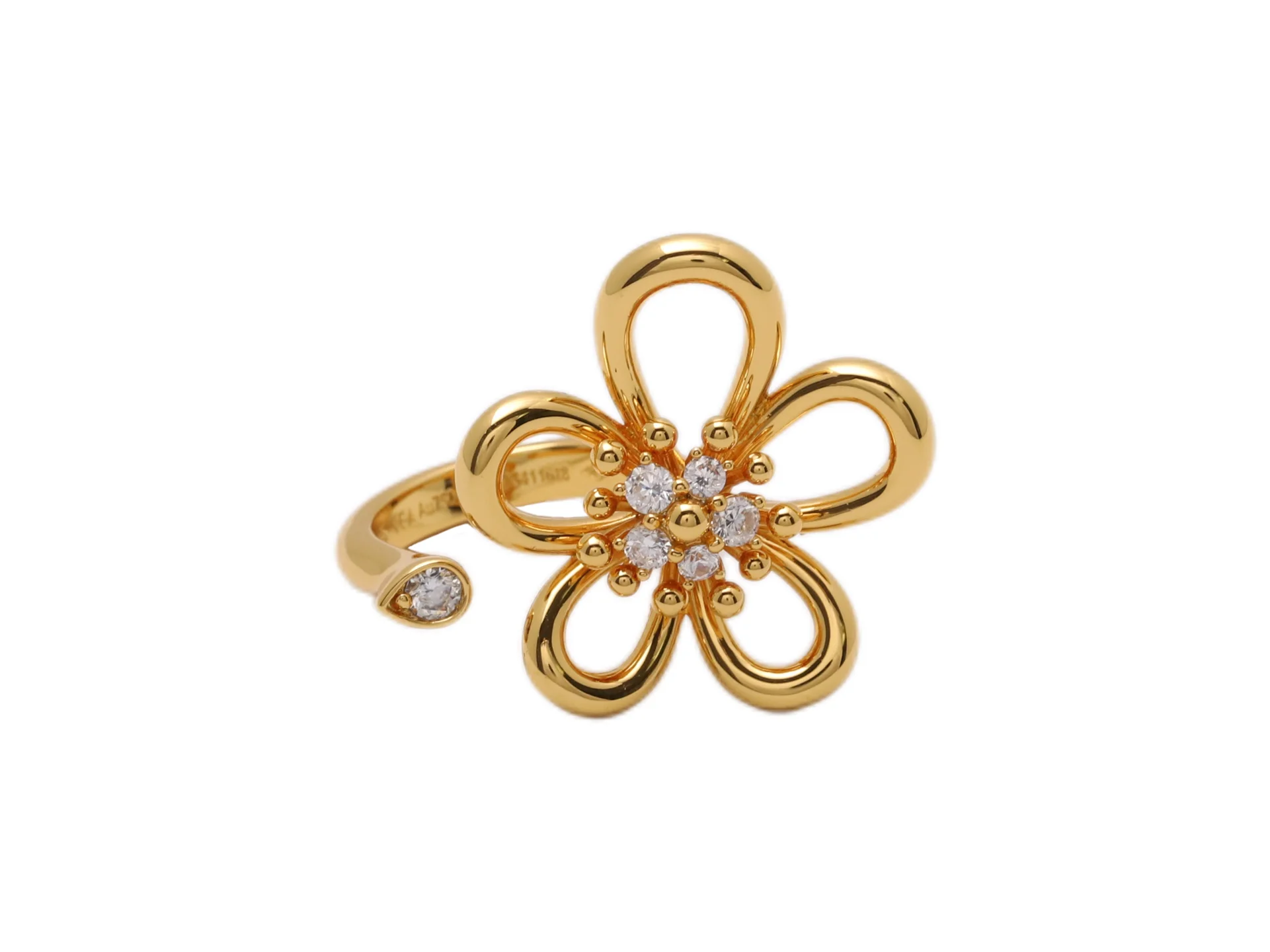 Flowerlace Diamond Ring (Gold-Plated Brass) D14517178