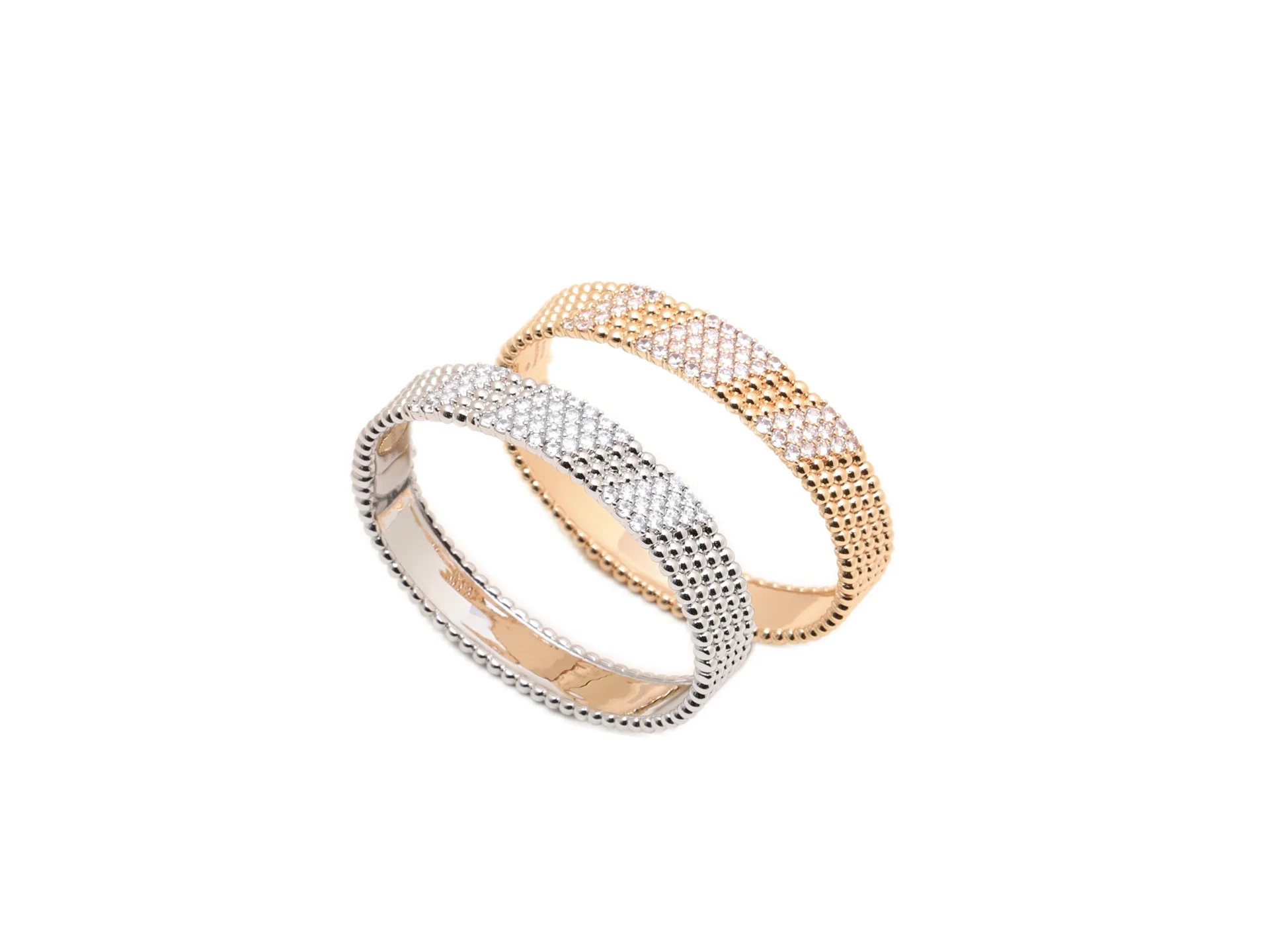 Perlée Diamonds Bangle (Gold-Plated Brass) D17517667 — view 2