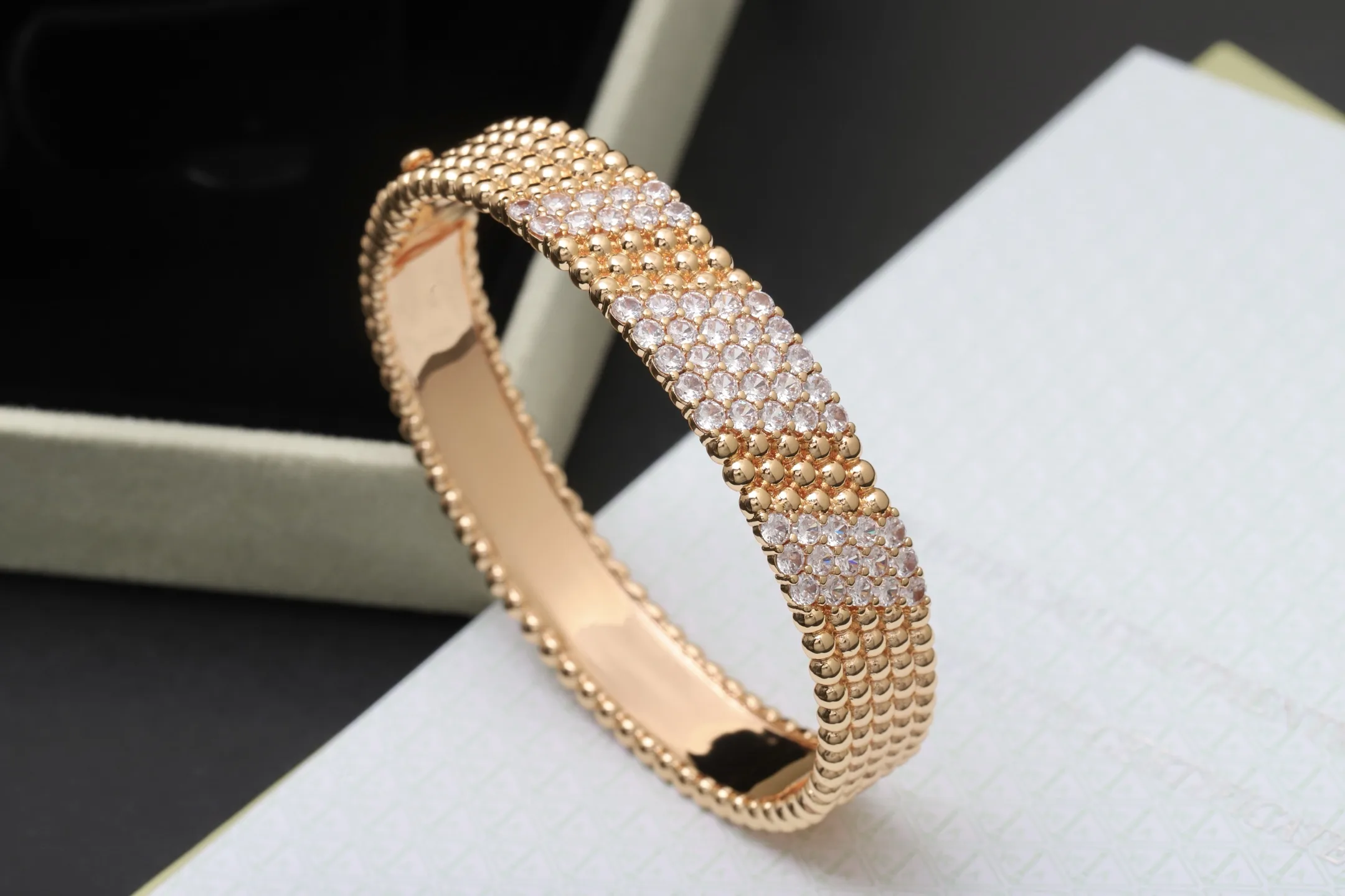 Perlée Diamonds Bangle (Gold-Plated Brass) D17517667 — view 5