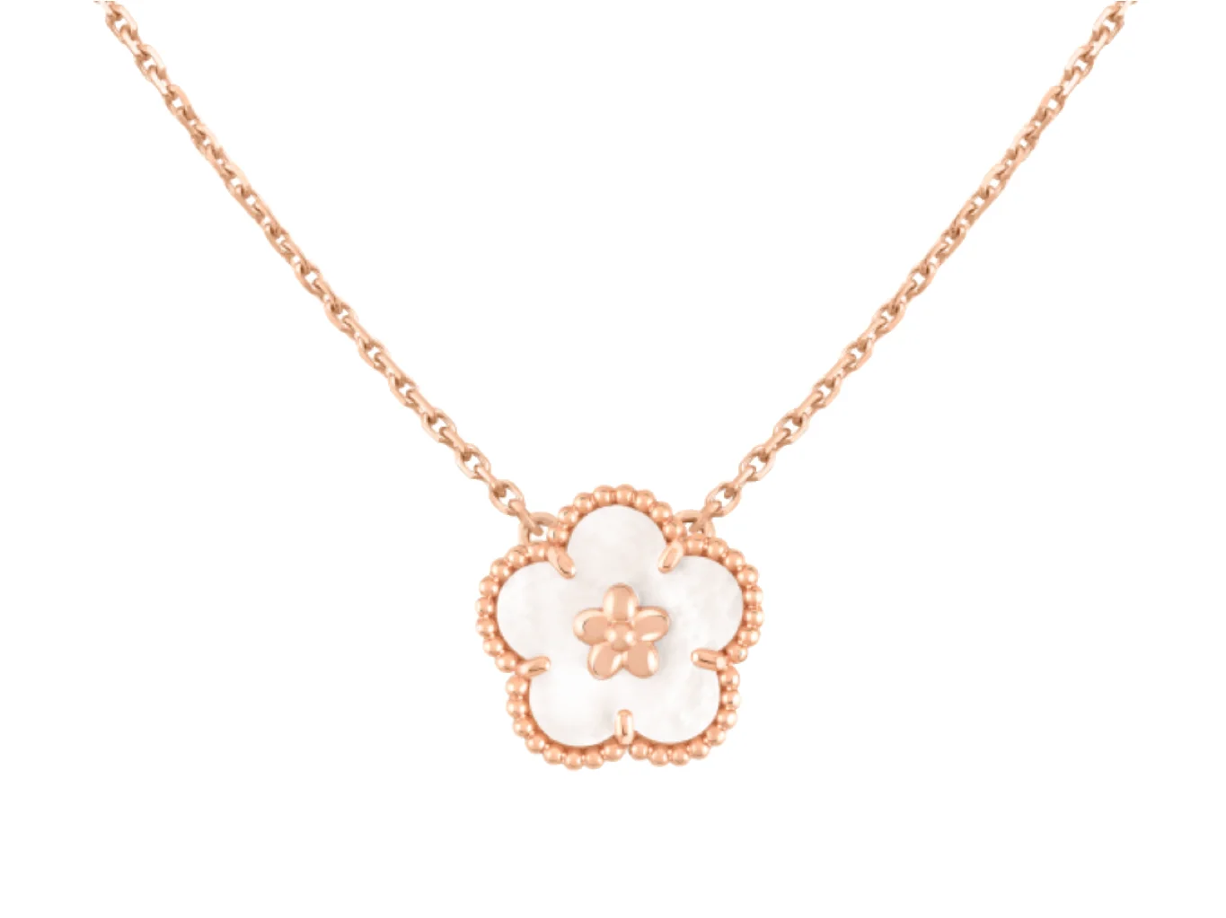 Lucky Spring Plum Blossom Pendant Necklace (Sterling Silver) D15017201