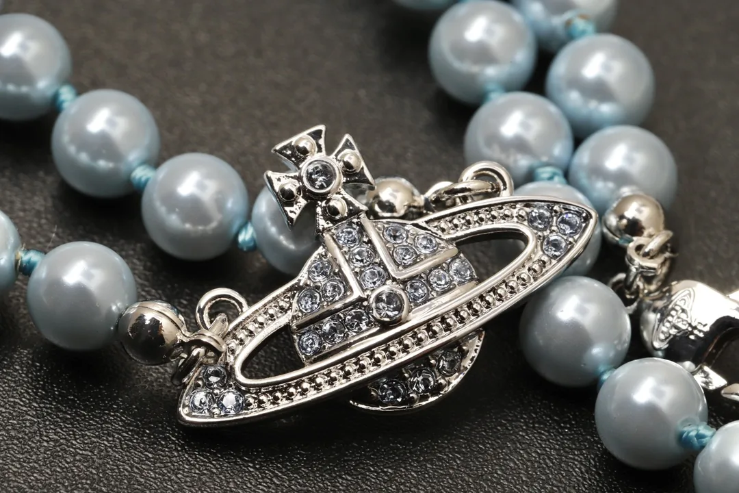 Orb Saturn Pearl Necklace and Bracelet Set D16516984 — view 3