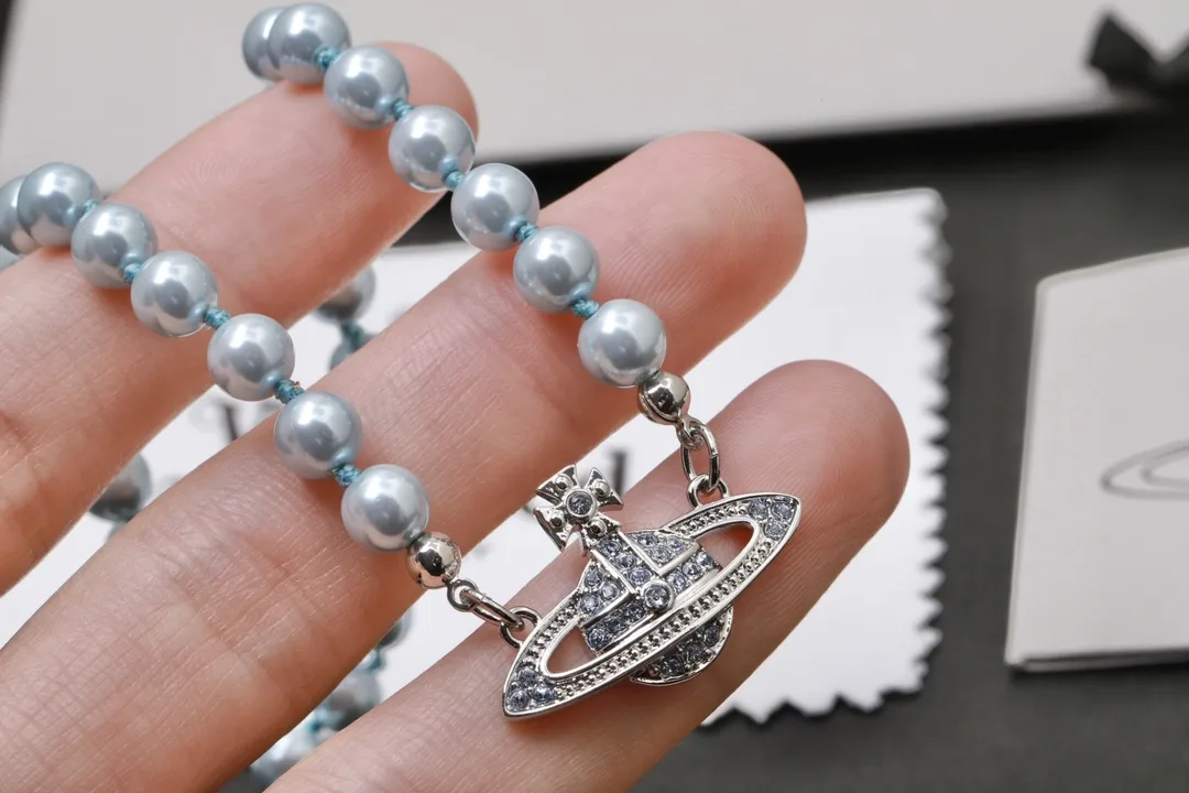 Orb Saturn Pearl Necklace and Bracelet Set D16516984 — view 4