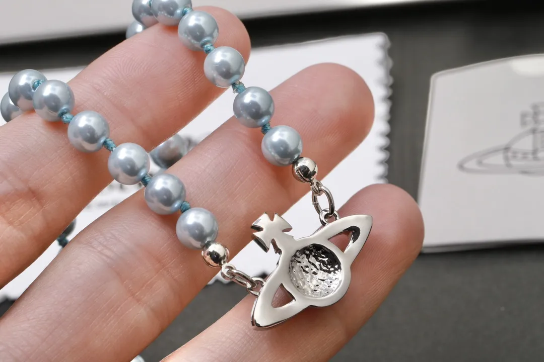 Orb Saturn Pearl Necklace and Bracelet Set D16516984 — view 5