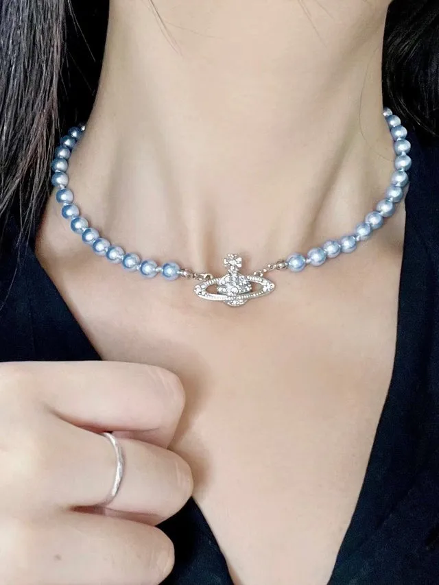 Orb Saturn Pearl Necklace and Bracelet Set D16516984 — view 9