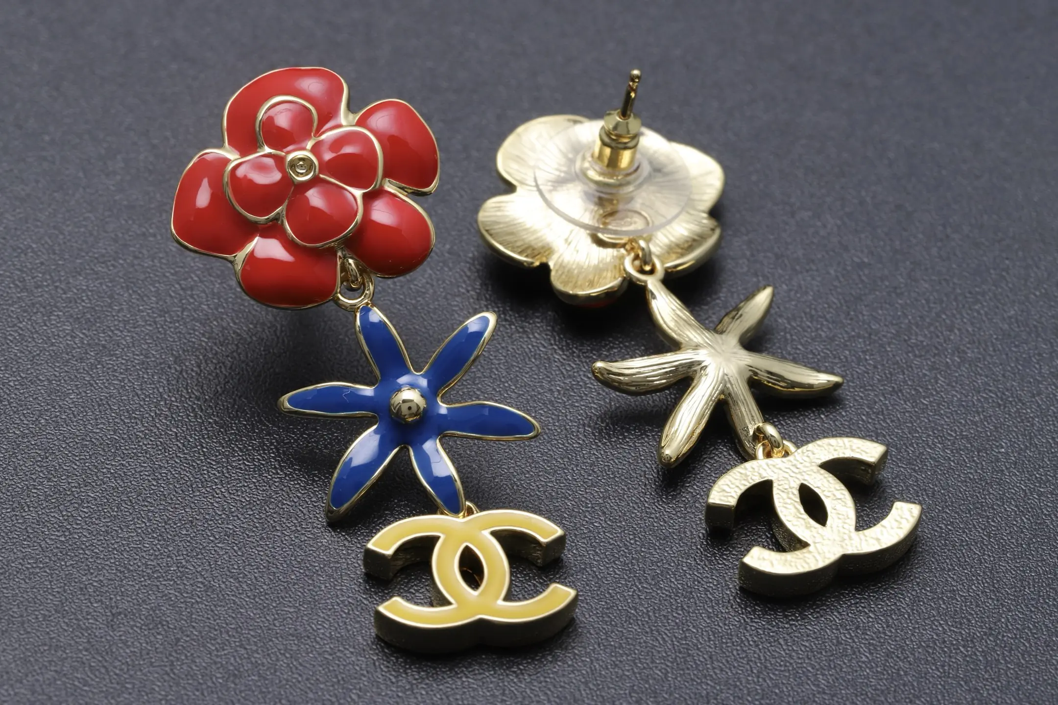 Camellia and Starfish Drop Earrings D14017038 — view 6
