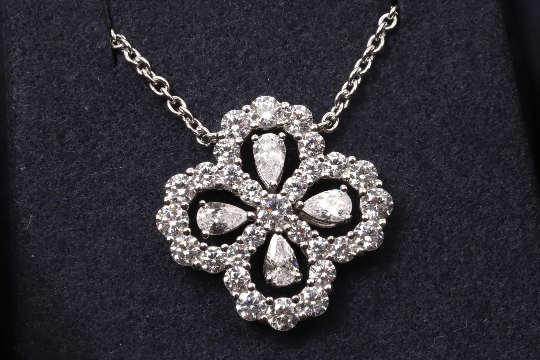 Diamond Loop Pendant Necklace (Sterling Silver) D27016616 — view 2