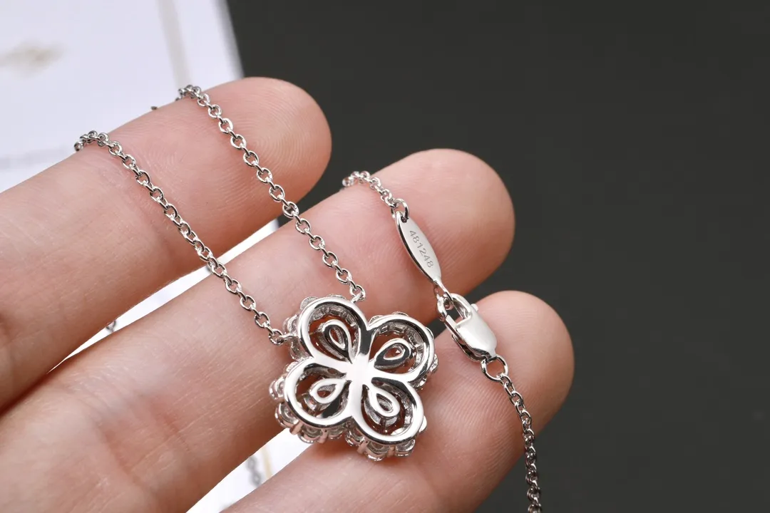 Diamond Loop Pendant Necklace (Sterling Silver) D27016616 — view 6