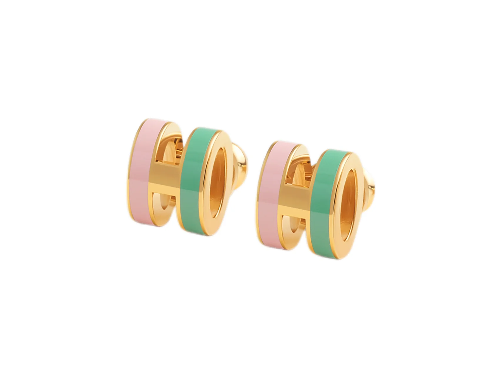 Pop H Mini Enamel Stud Earrings D17517055