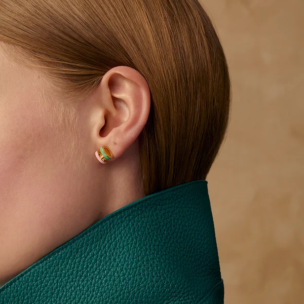 Pop H Mini Enamel Stud Earrings D17517055 — view 9