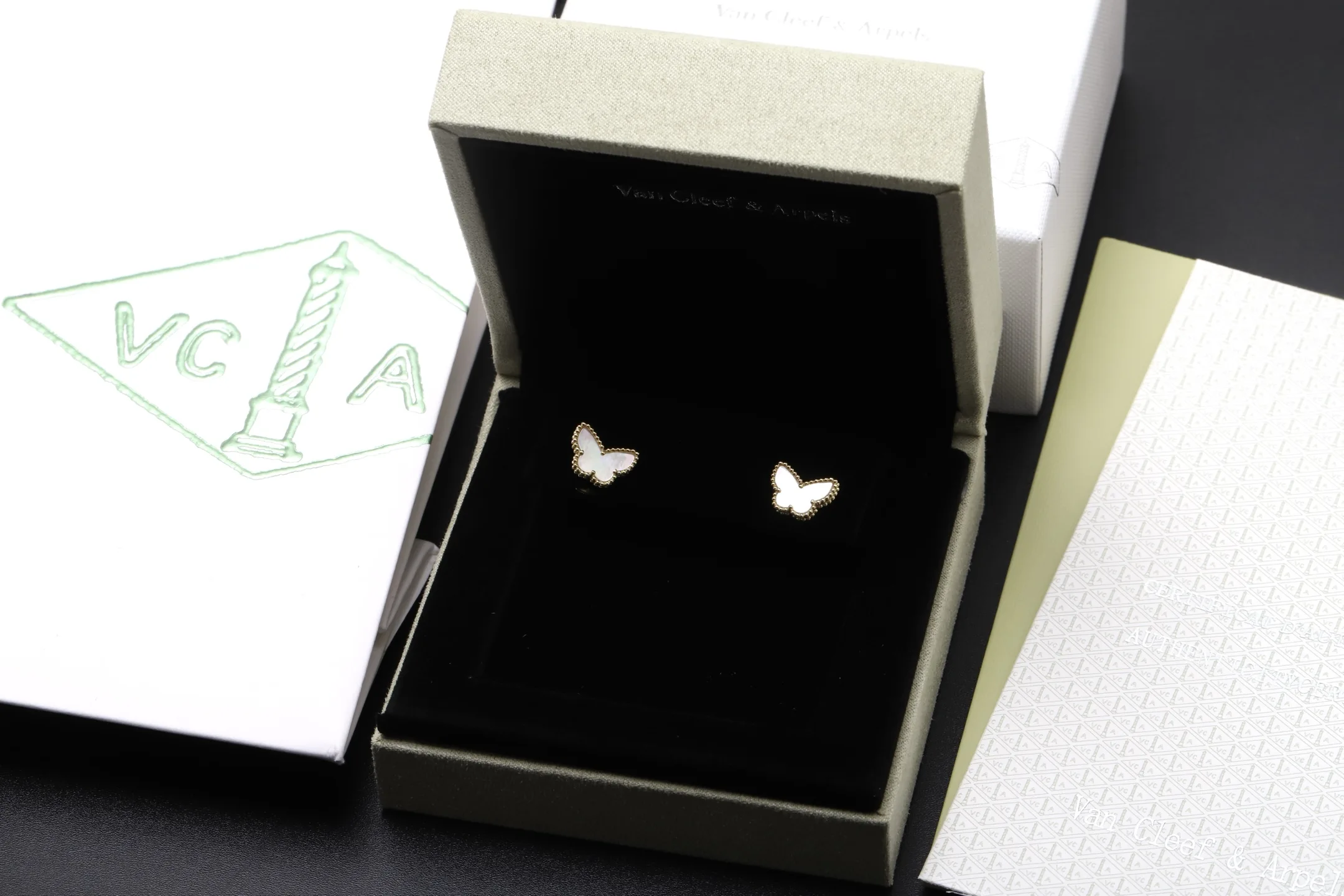 Sweet Alhambra Butterfly Stud Earrings (Sterling Silver) D18016939 — view 2
